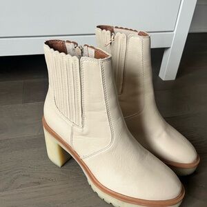 Cream Ankle Boots